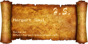 Hergert Saul névjegykártya